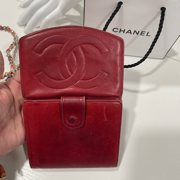 Chanel Burgundy Leather wallet - Picture 9 of 12